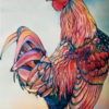 Amador County Fair Fine Feathers c 2007 watercolor and ink